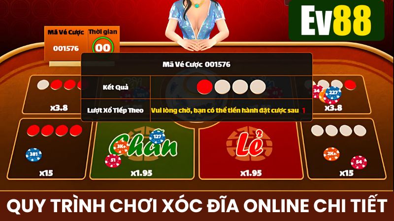 Quy trình chơi Xóc đĩa Ev88 cụ thể theo từng bước